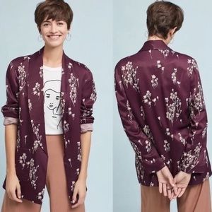 Anthropologie Ett:Twa Tavie Mauve Floral Blazer